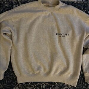 Fear of God Essentials Cream Crewneck Sweater